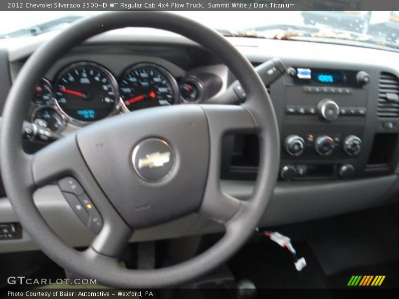 Summit White / Dark Titanium 2012 Chevrolet Silverado 3500HD WT Regular Cab 4x4 Plow Truck