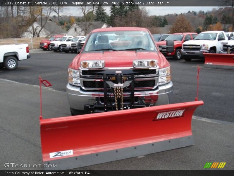 Victory Red / Dark Titanium 2012 Chevrolet Silverado 3500HD WT Regular Cab 4x4 Plow Truck