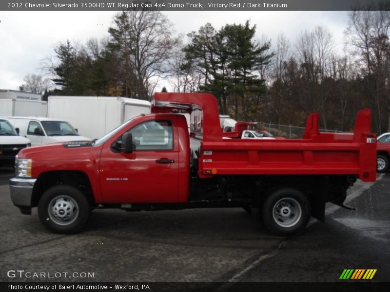  2012 Silverado 3500HD WT Regular Cab 4x4 Dump Truck Victory Red