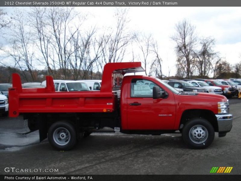  2012 Silverado 3500HD WT Regular Cab 4x4 Dump Truck Victory Red