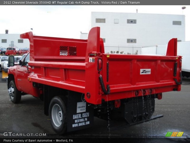 Victory Red / Dark Titanium 2012 Chevrolet Silverado 3500HD WT Regular Cab 4x4 Dump Truck
