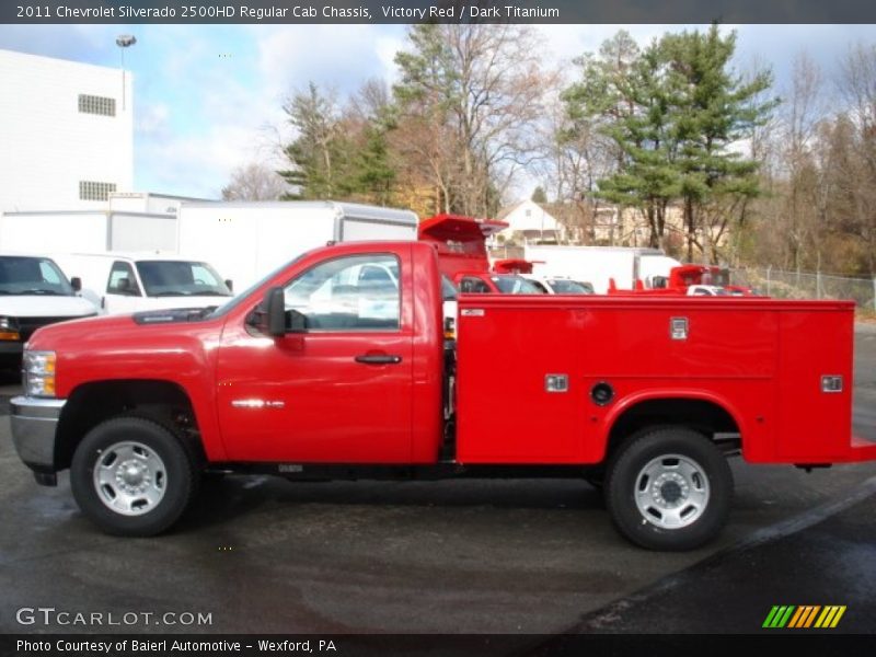 Victory Red / Dark Titanium 2011 Chevrolet Silverado 2500HD Regular Cab Chassis