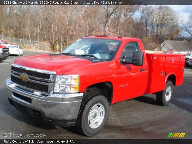 Victory Red / Dark Titanium 2011 Chevrolet Silverado 2500HD Regular Cab Chassis