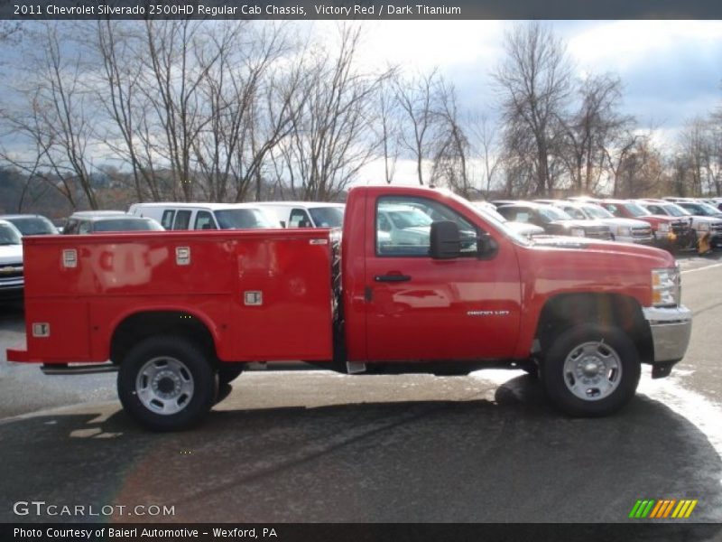 Victory Red / Dark Titanium 2011 Chevrolet Silverado 2500HD Regular Cab Chassis