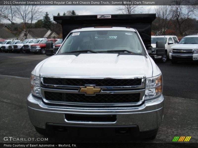 Summit White / Dark Titanium 2011 Chevrolet Silverado 3500HD Regular Cab 4x4 Chassis Dump Truck