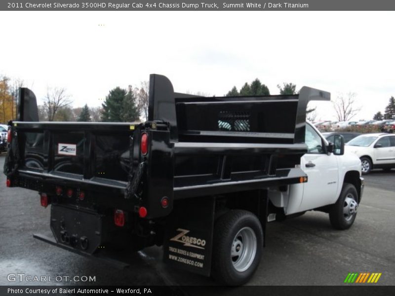 Summit White / Dark Titanium 2011 Chevrolet Silverado 3500HD Regular Cab 4x4 Chassis Dump Truck