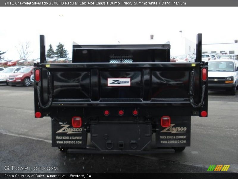 Summit White / Dark Titanium 2011 Chevrolet Silverado 3500HD Regular Cab 4x4 Chassis Dump Truck