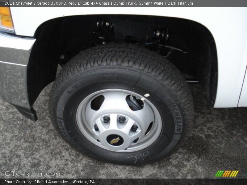 Summit White / Dark Titanium 2011 Chevrolet Silverado 3500HD Regular Cab 4x4 Chassis Dump Truck