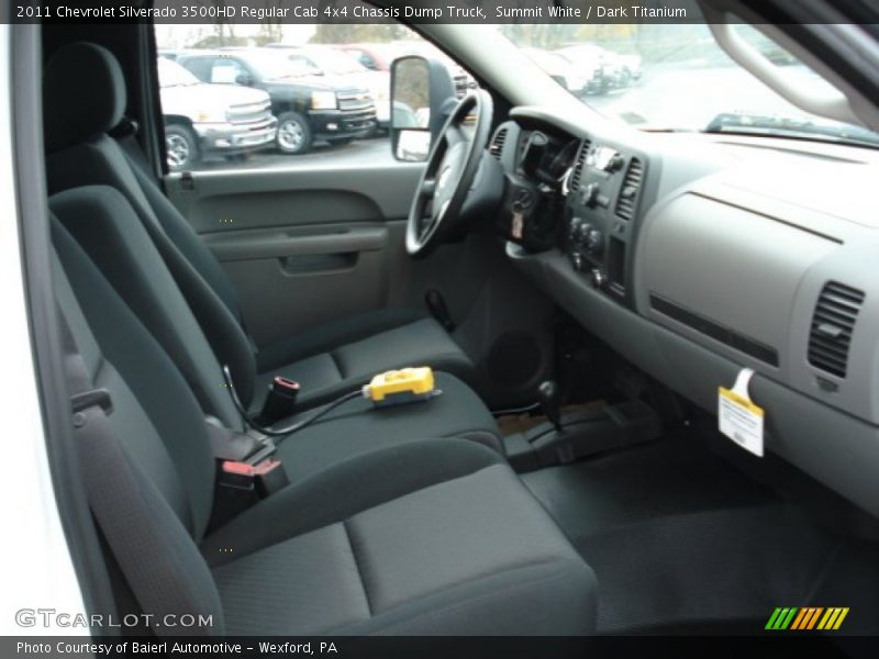 Summit White / Dark Titanium 2011 Chevrolet Silverado 3500HD Regular Cab 4x4 Chassis Dump Truck
