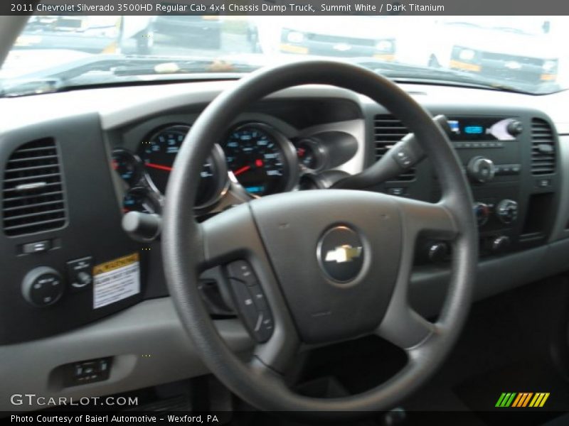 Summit White / Dark Titanium 2011 Chevrolet Silverado 3500HD Regular Cab 4x4 Chassis Dump Truck