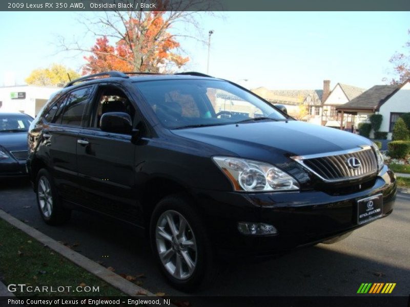Obsidian Black / Black 2009 Lexus RX 350 AWD