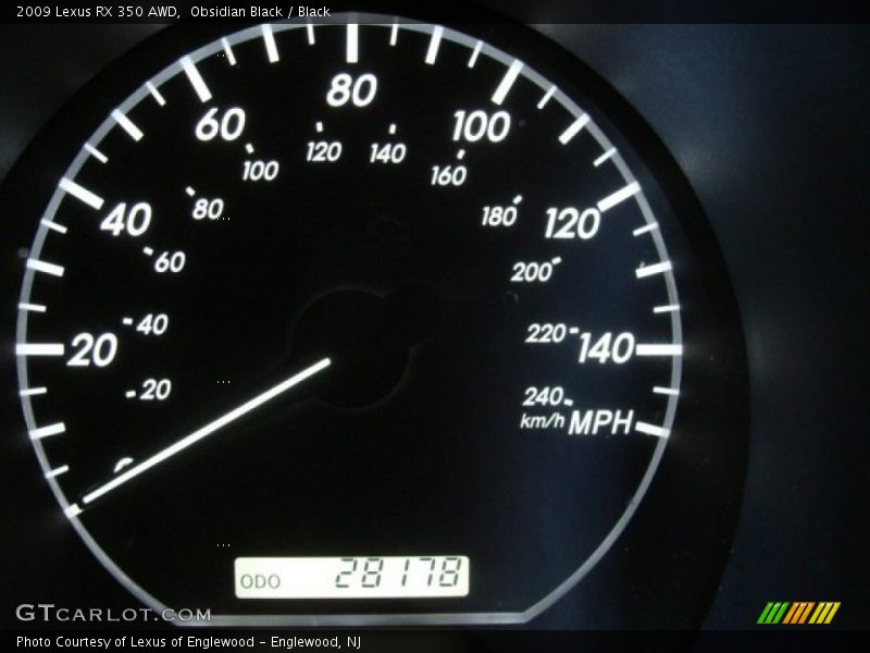 Obsidian Black / Black 2009 Lexus RX 350 AWD