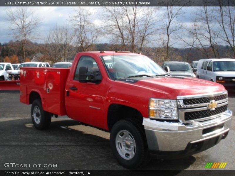 Victory Red / Dark Titanium 2011 Chevrolet Silverado 2500HD Regular Cab Chassis