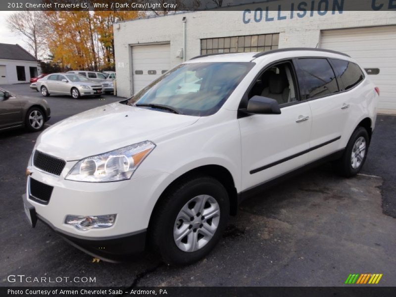 White / Dark Gray/Light Gray 2012 Chevrolet Traverse LS
