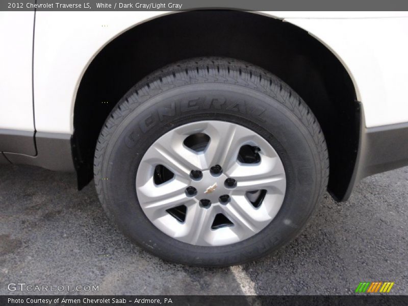 White / Dark Gray/Light Gray 2012 Chevrolet Traverse LS