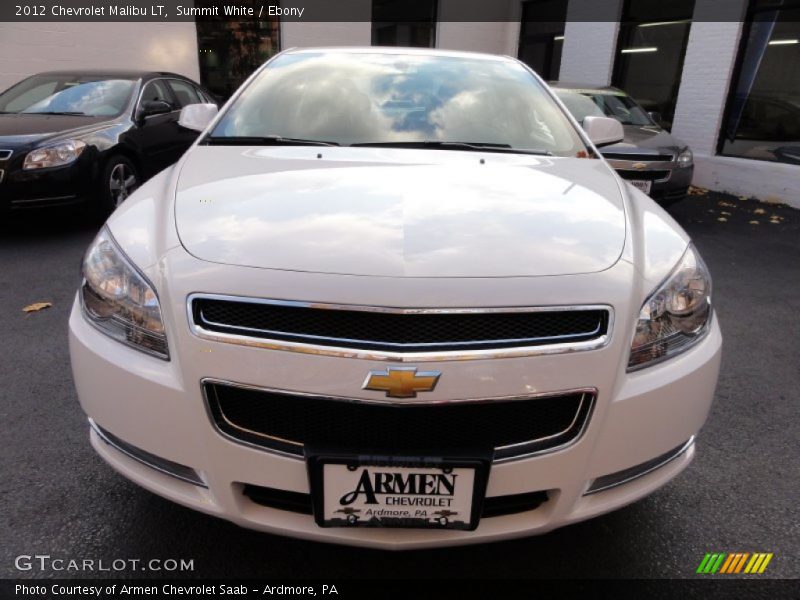 Summit White / Ebony 2012 Chevrolet Malibu LT