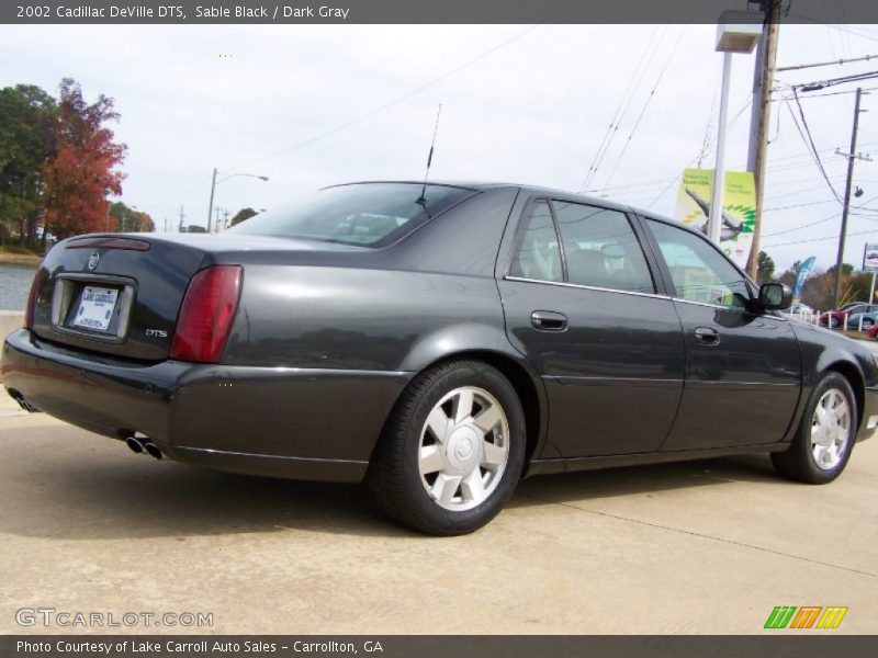 Sable Black / Dark Gray 2002 Cadillac DeVille DTS