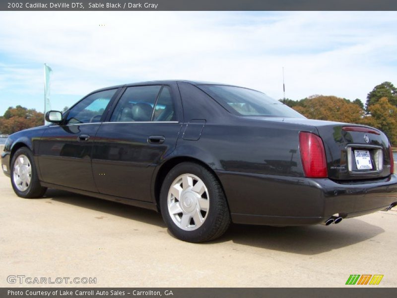 Sable Black / Dark Gray 2002 Cadillac DeVille DTS
