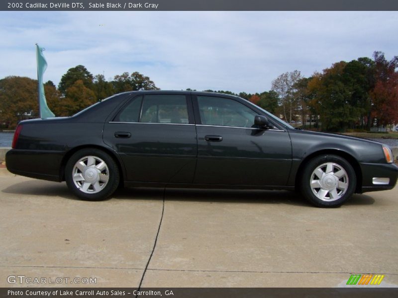 Sable Black / Dark Gray 2002 Cadillac DeVille DTS