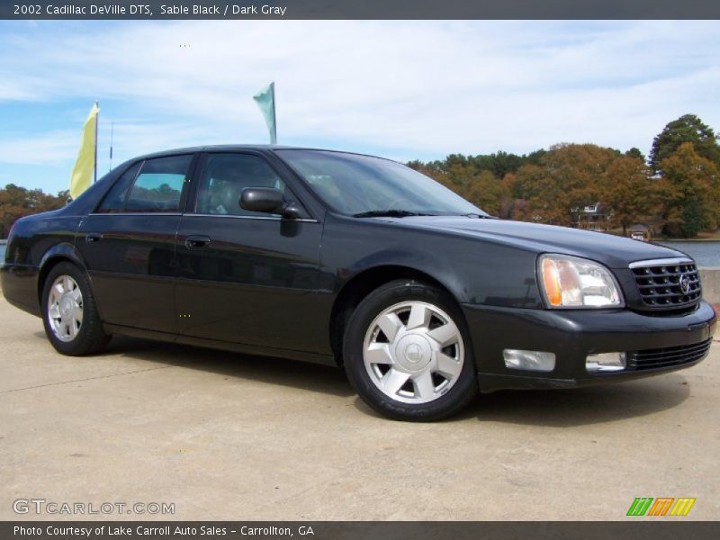 Sable Black / Dark Gray 2002 Cadillac DeVille DTS