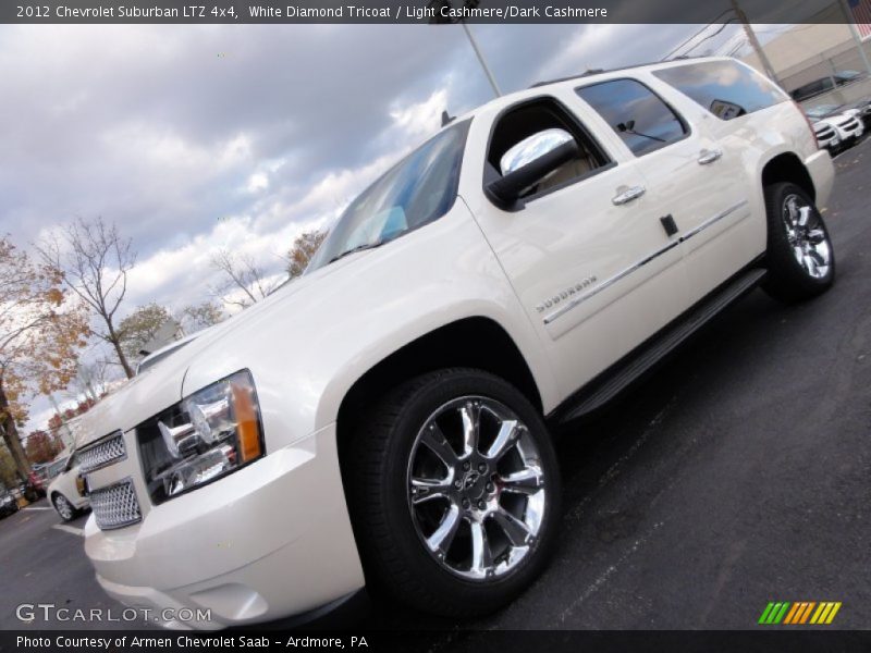 White Diamond Tricoat / Light Cashmere/Dark Cashmere 2012 Chevrolet Suburban LTZ 4x4