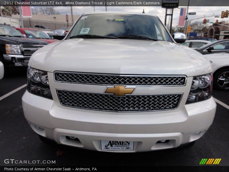 White Diamond Tricoat / Light Cashmere/Dark Cashmere 2012 Chevrolet Suburban LTZ 4x4