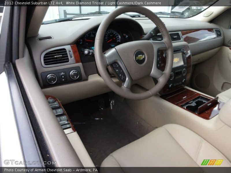 White Diamond Tricoat / Light Cashmere/Dark Cashmere 2012 Chevrolet Suburban LTZ 4x4