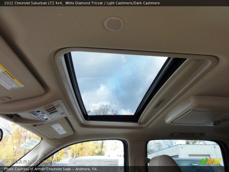 White Diamond Tricoat / Light Cashmere/Dark Cashmere 2012 Chevrolet Suburban LTZ 4x4