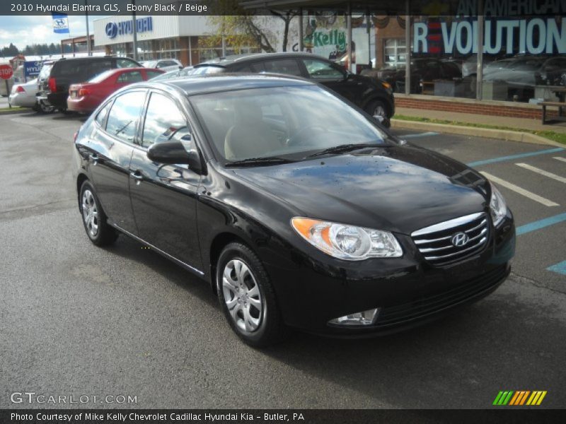 Ebony Black / Beige 2010 Hyundai Elantra GLS