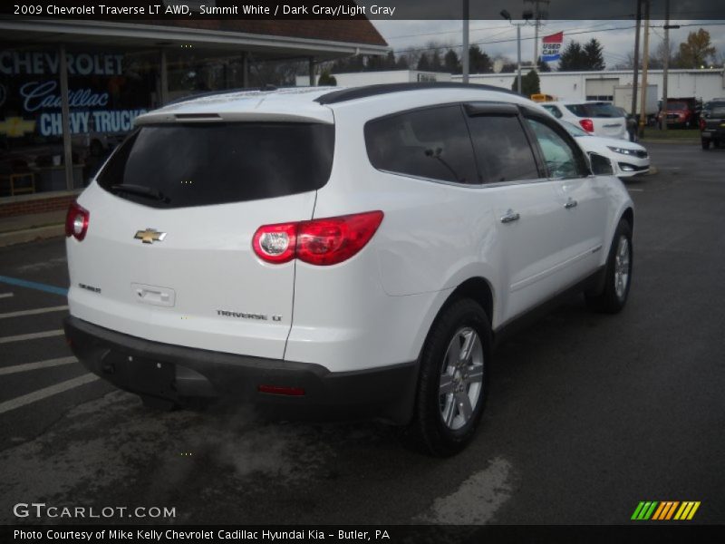 Summit White / Dark Gray/Light Gray 2009 Chevrolet Traverse LT AWD