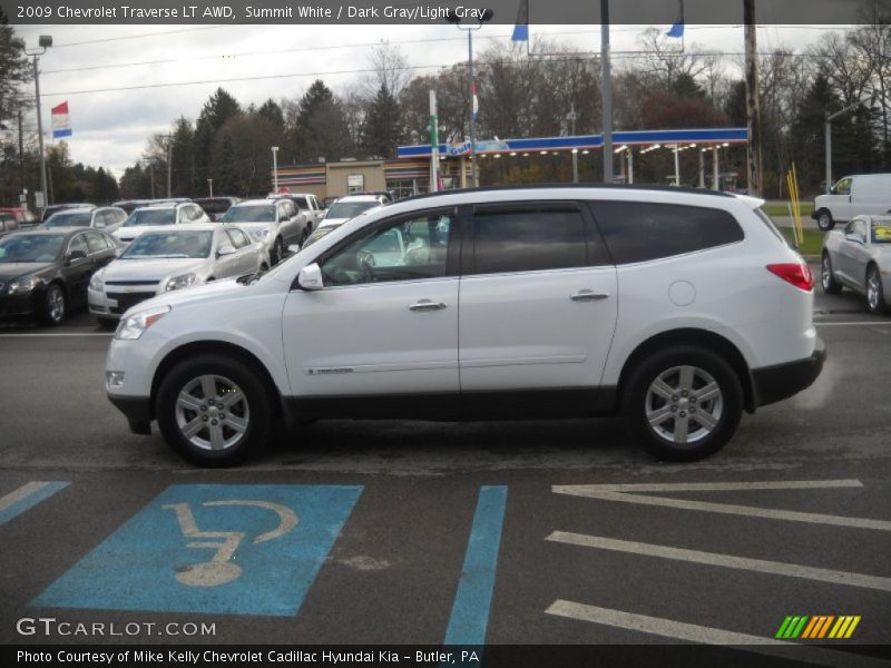 Summit White / Dark Gray/Light Gray 2009 Chevrolet Traverse LT AWD