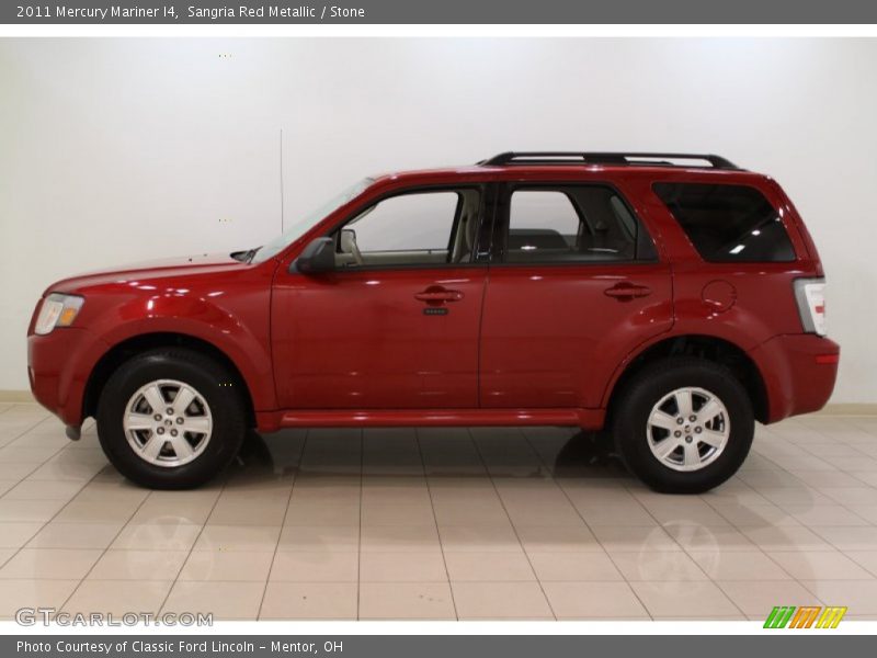 Sangria Red Metallic / Stone 2011 Mercury Mariner I4
