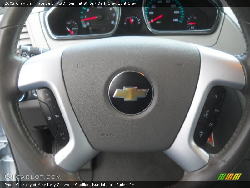 Summit White / Dark Gray/Light Gray 2009 Chevrolet Traverse LT AWD