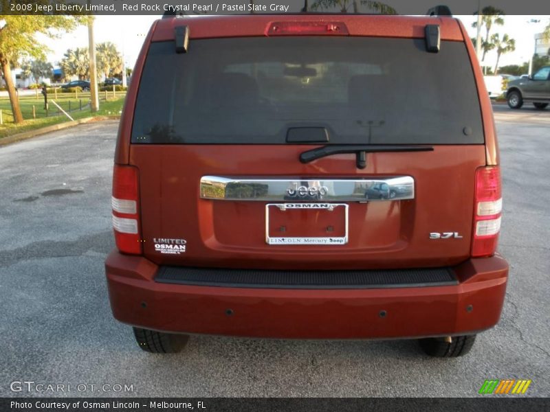 Red Rock Crystal Pearl / Pastel Slate Gray 2008 Jeep Liberty Limited