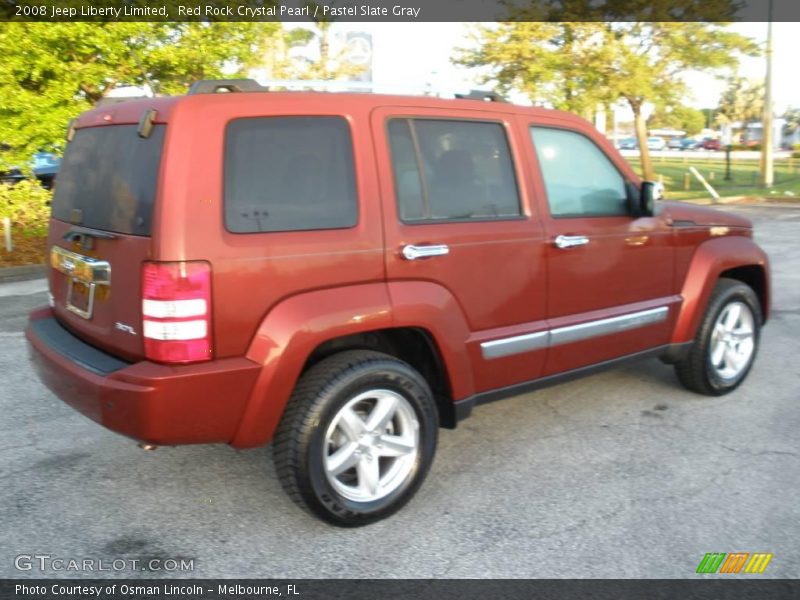 Red Rock Crystal Pearl / Pastel Slate Gray 2008 Jeep Liberty Limited