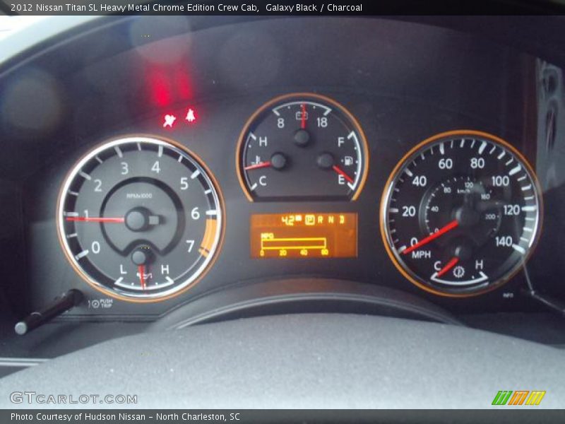 Galaxy Black / Charcoal 2012 Nissan Titan SL Heavy Metal Chrome Edition Crew Cab