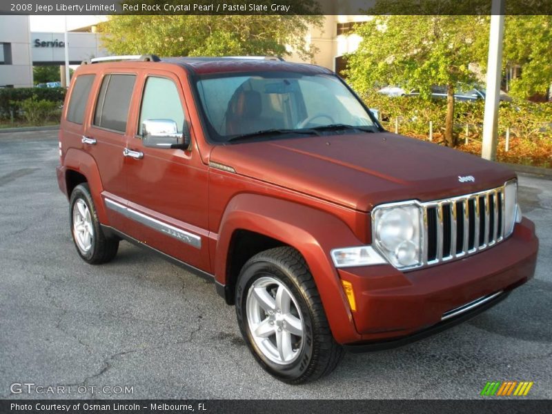 Red Rock Crystal Pearl / Pastel Slate Gray 2008 Jeep Liberty Limited