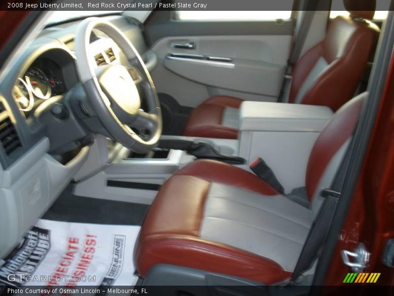 Red Rock Crystal Pearl / Pastel Slate Gray 2008 Jeep Liberty Limited