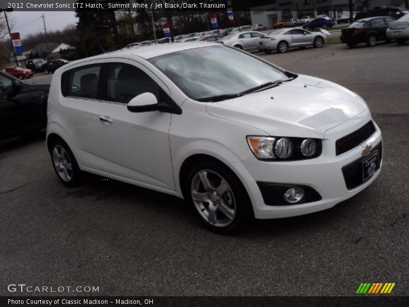 Summit White / Jet Black/Dark Titanium 2012 Chevrolet Sonic LTZ Hatch