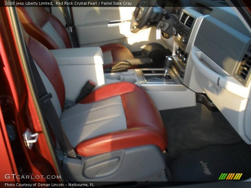 Red Rock Crystal Pearl / Pastel Slate Gray 2008 Jeep Liberty Limited