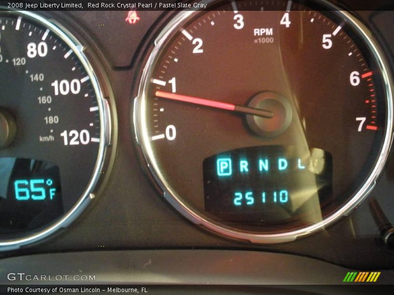 Red Rock Crystal Pearl / Pastel Slate Gray 2008 Jeep Liberty Limited