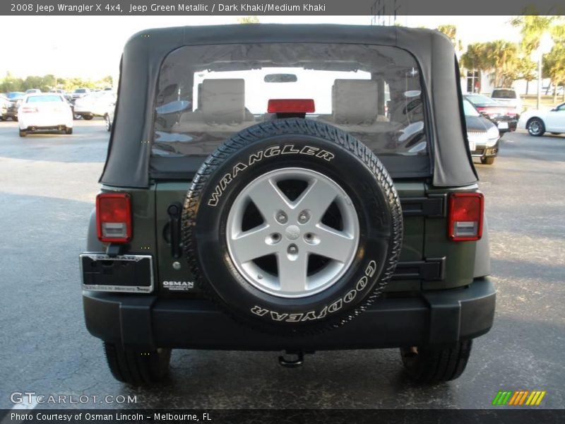 Jeep Green Metallic / Dark Khaki/Medium Khaki 2008 Jeep Wrangler X 4x4