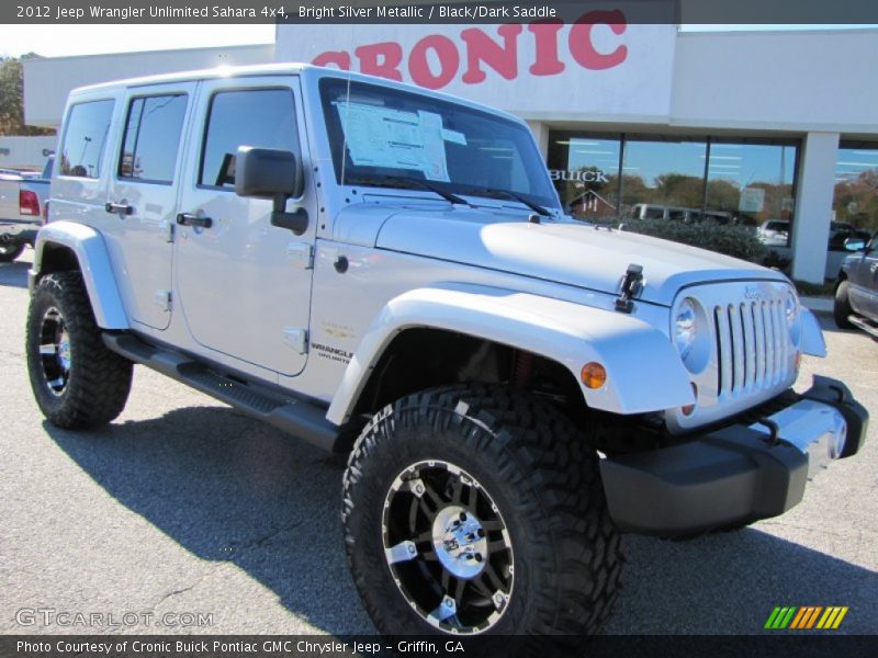 Bright Silver Metallic / Black/Dark Saddle 2012 Jeep Wrangler Unlimited Sahara 4x4