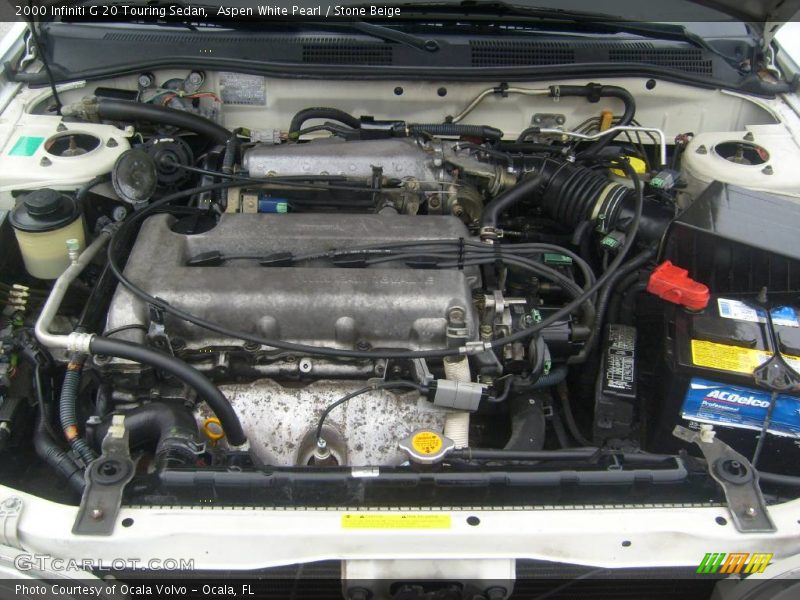 Aspen White Pearl / Stone Beige 2000 Infiniti G 20 Touring Sedan
