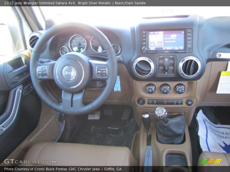 Bright Silver Metallic / Black/Dark Saddle 2012 Jeep Wrangler Unlimited Sahara 4x4