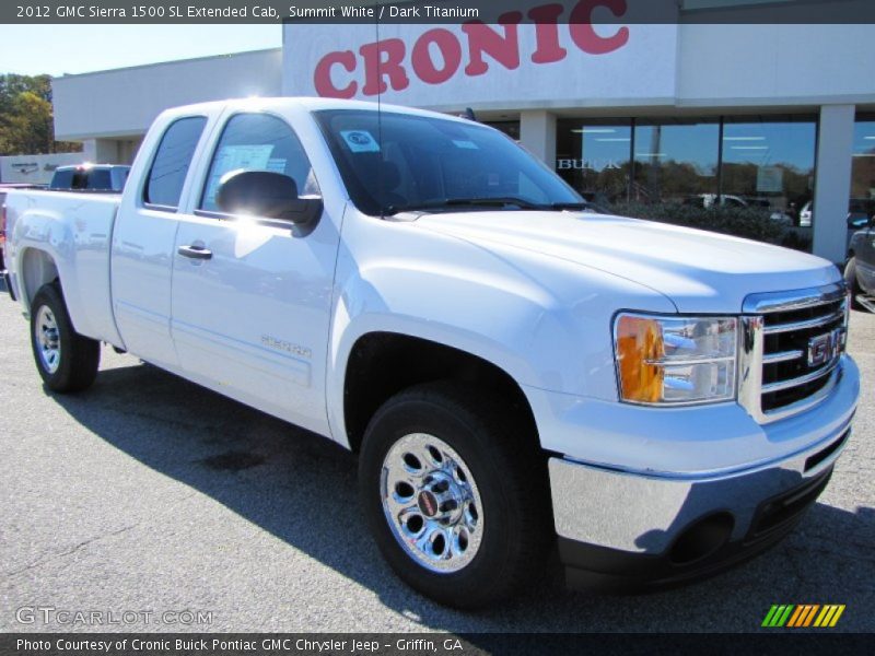 Summit White / Dark Titanium 2012 GMC Sierra 1500 SL Extended Cab