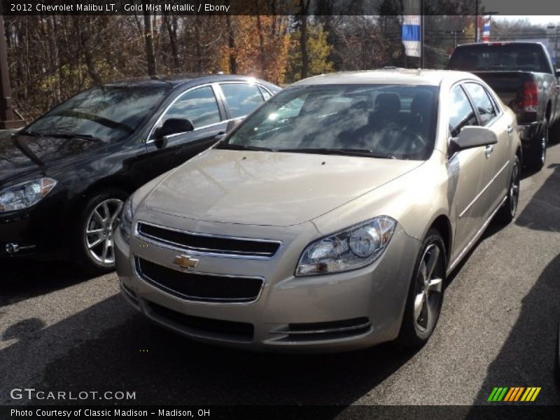 Gold Mist Metallic / Ebony 2012 Chevrolet Malibu LT