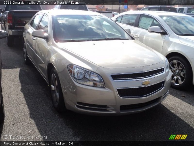 Gold Mist Metallic / Ebony 2012 Chevrolet Malibu LT