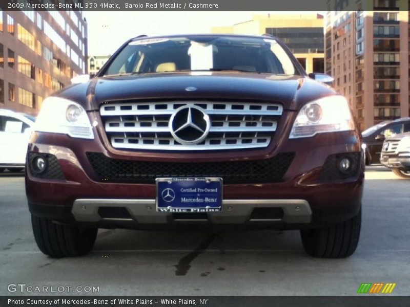 Barolo Red Metallic / Cashmere 2009 Mercedes-Benz ML 350 4Matic