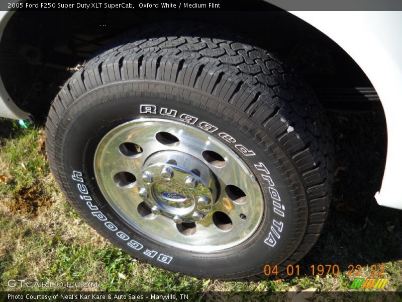 Oxford White / Medium Flint 2005 Ford F250 Super Duty XLT SuperCab